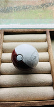 Load image into Gallery viewer, Howlite and Red “Pokemon ball”
