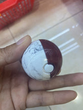 Load image into Gallery viewer, Howlite and Red “Pokemon ball”
