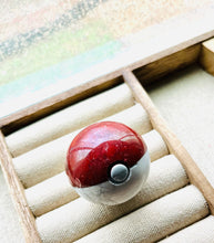 Load image into Gallery viewer, Howlite and Red “Pokemon ball”
